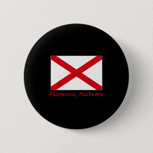 Florence Alabama Usa State Flag Souvenir 6 Cm Round Badge