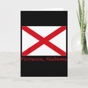 Florence Alabama Usa State Flag Souvenir  Card