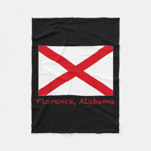 Florence Alabama Usa State Flag Souvenir Fleece Blanket