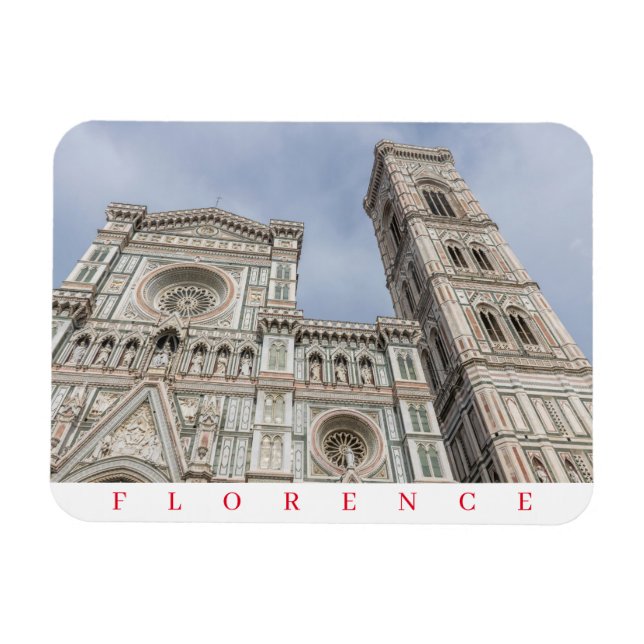 Florence Cathedral and Campanile view magnet (Horizontal)