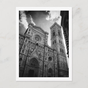 Florence Cathedral, Black & White Postcard