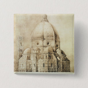Florence Cathedral from the East, from 'Fragments 15 Cm Square Badge