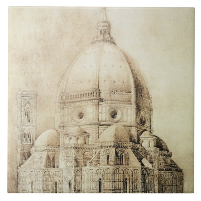 Florence Cathedral from the East, from 'Fragments Tile (Front)