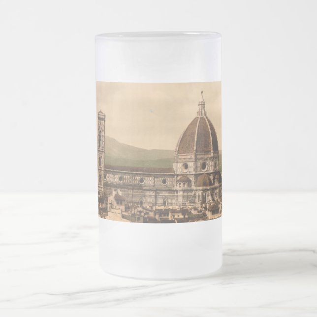 Florence Cathedral, Tuscany, Italy Frosted Glass Beer Mug (Center)
