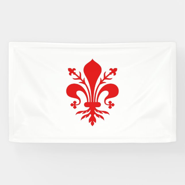 Florence city flag Italy symbol Banner (Horizontal)