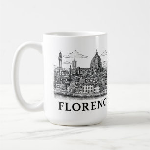 Florence Cityscape – Duomo Cathedral Line Art Coffee Mug