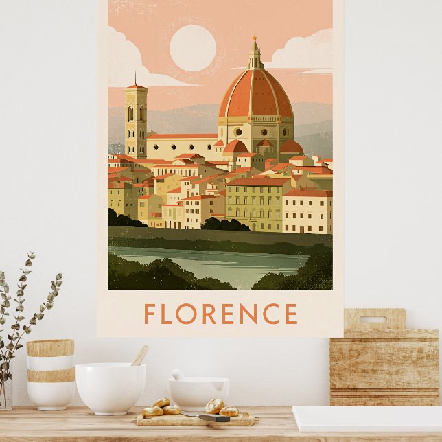 Florence Cityscape Poster (Kitchen)