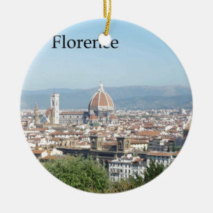 Florence Duomo from Michelangelo Square (new-St.K) Ceramic Tree Decoration