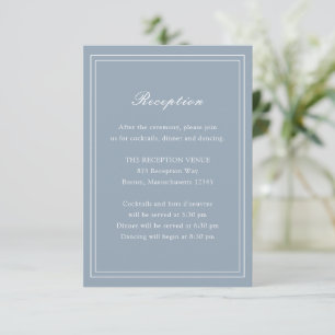 Florence Dusty Blue Elegant Wedding Enclosure Card