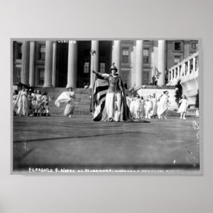 Florence F. Noyes as "Liberty" in suffrage pageant Poster