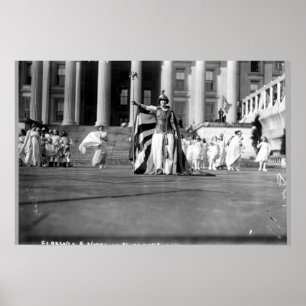 Florence F. Noyes as "Liberty" in suffrage pageant Poster
