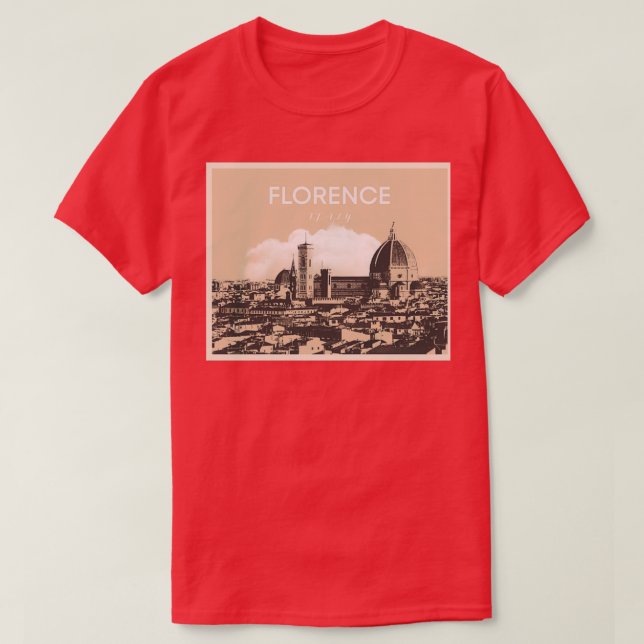 Florence Firenze City Cathedral Art T-Shirt (Design Front)