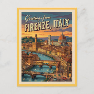 Florence Firenze Italy Greetings Postcard