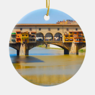 Florence -Firenze, Ponte vecchio Ceramic Tree Decoration