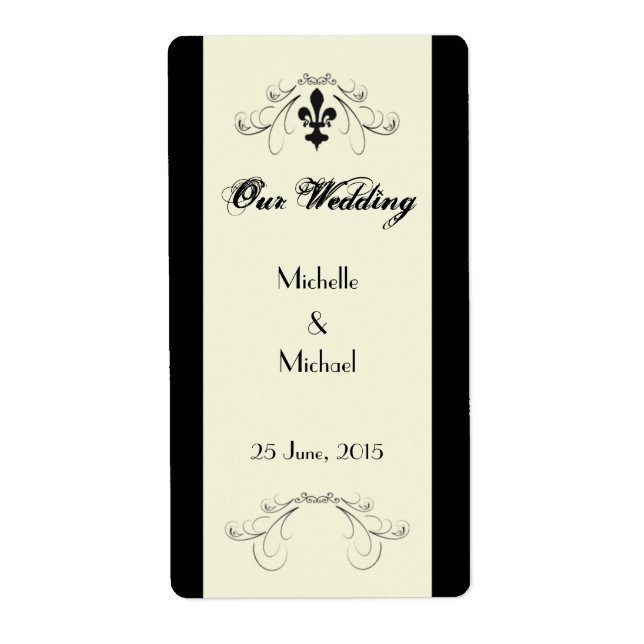 Florence Fleur de Lis Wine Labels (Front)