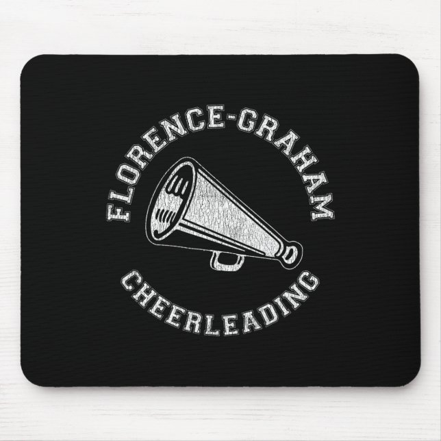 Florence-graham Cheer Distressed Retro 90's Cheerl Mouse Mat (Front)