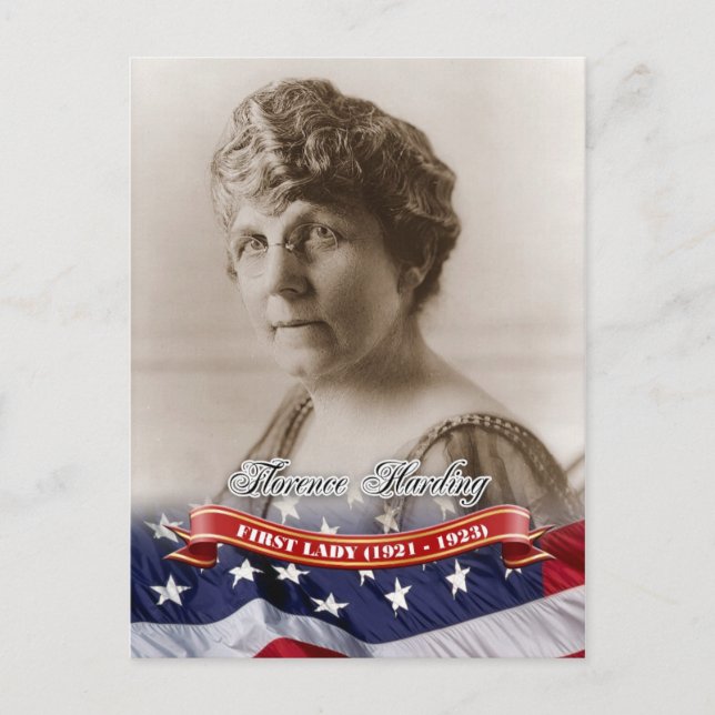 Florence Harding, First Lady of the U.S. Postcard (Front)