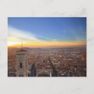 Florence Italy at Sunset Postcard