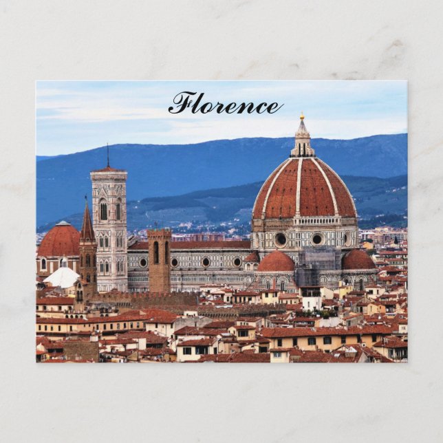 Florence Italy Cathedral Italian Travel Postcard (Front)