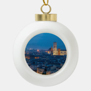 Florence Italy Ceramic Ball Christmas Ornament