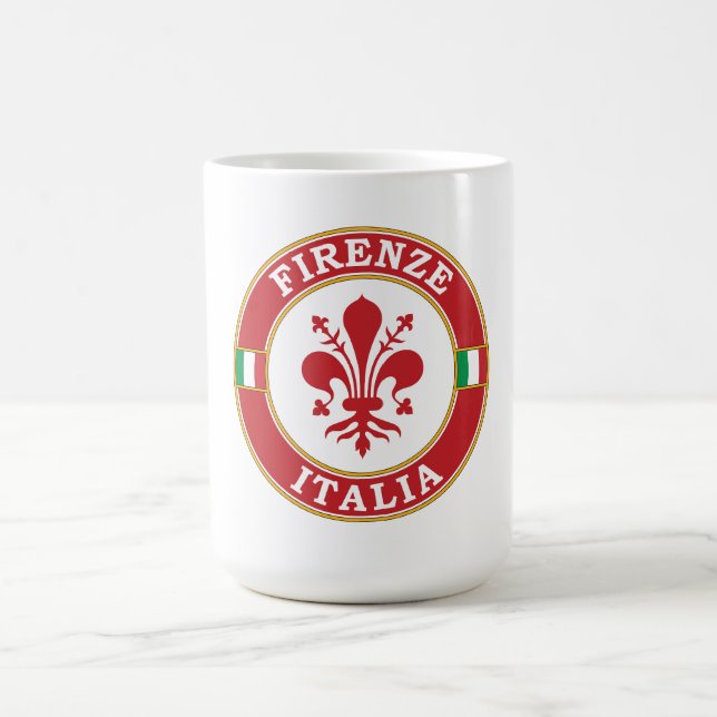 Florence Italy Circle Emblem Coffee Mug (Center)