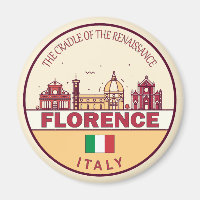 Florence Italy City Skyline Emblem