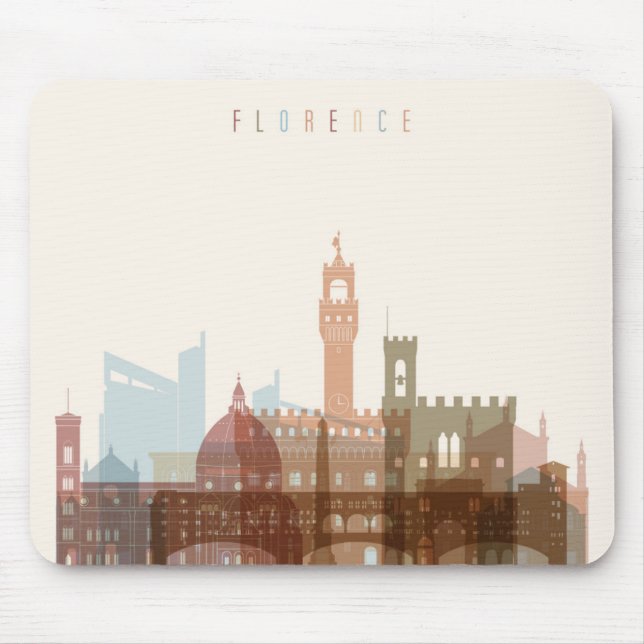 Florence, Italy | City Skyline Mouse Mat (Front)