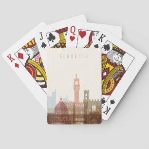 Florence, Italy   City Skyline Playing Cards