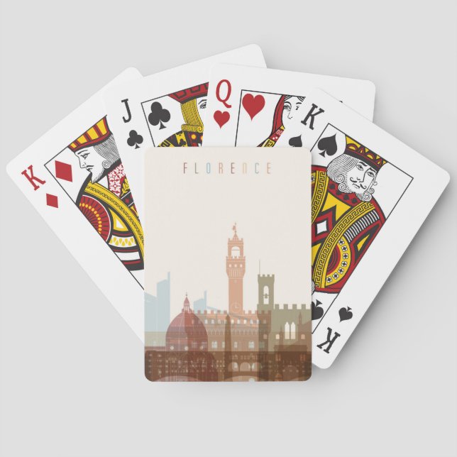 Florence, Italy | City Skyline Playing Cards (Back)