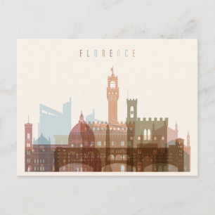 Florence, Italy   City Skyline Postcard