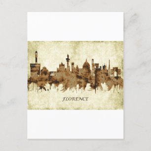 Florence Italy Cityscape Invitation Postcard