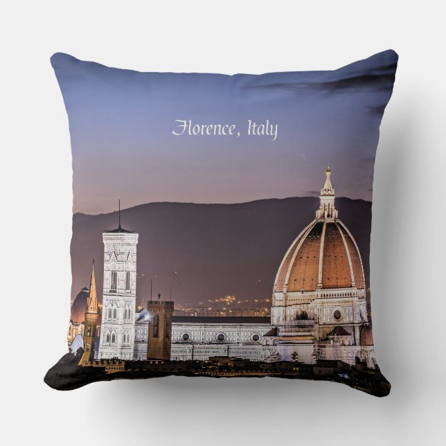 Florence, Italy cityscape photograph, Cushion (Front)
