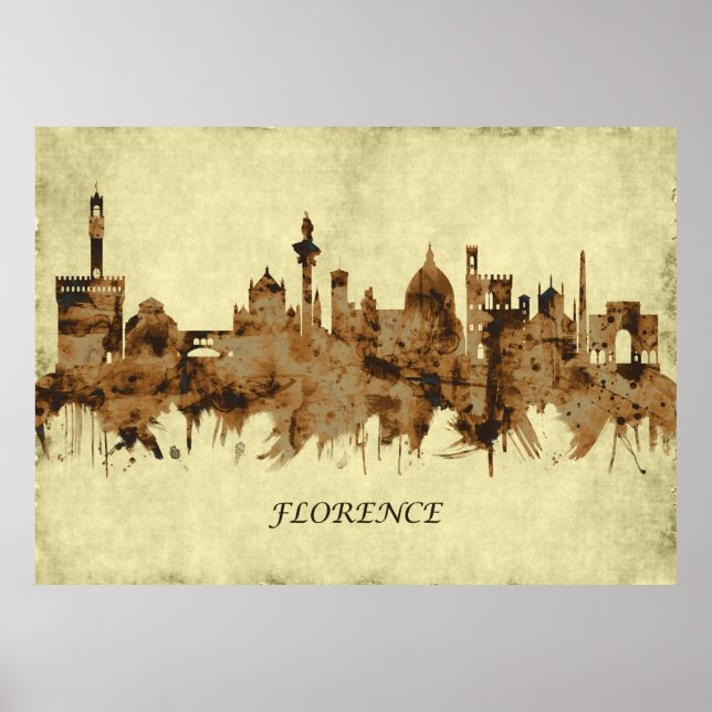 Florence Italy Cityscape Poster (Front)