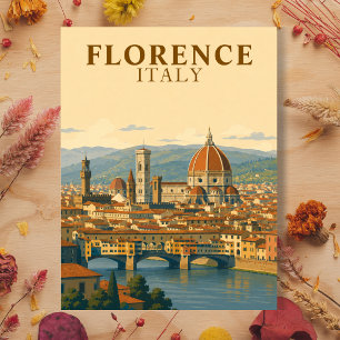 Florence Italy Duomo Vintage Travel Postcard