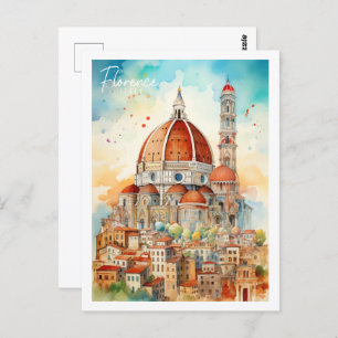 Florence Italy Famous Travel Place Postcard