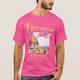 Florence Italy Firenze Duomo Italian Vintage Trave T-Shirt