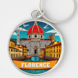 🧲 Florence Italy Holiday Memory From Tuscany 🧲 Key Ring