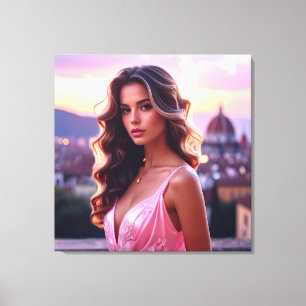 FLORENCE - ITALY - I LOVE FLORENCE CANVAS PRINT