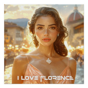 FLORENCE - ITALY - I LOVE FLORENCE POSTER
