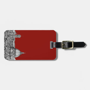 Florence Italy in red Luggage Tag