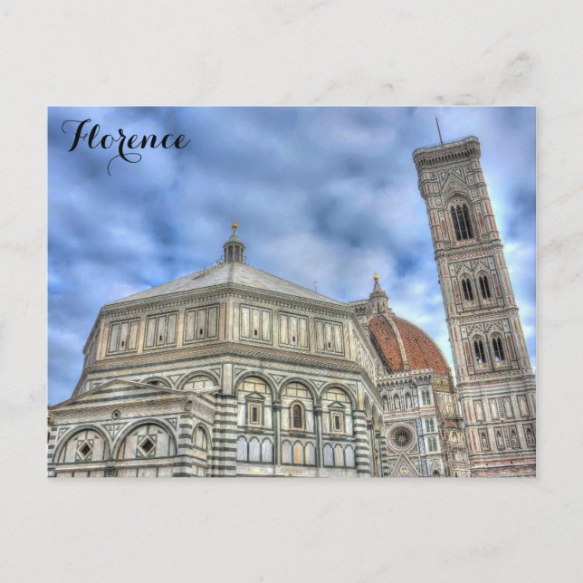 Florence Italy Italian Cathedral Travel Photo Postcard (Front)