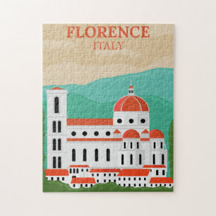 Florence Italy Jigsaw Puzzle Vintage Travel