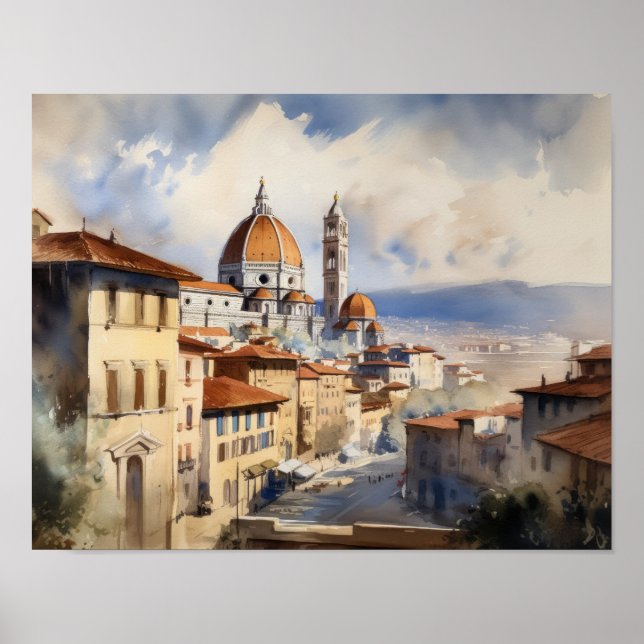 Florence Italy Landscape Art Print Poster (Front)