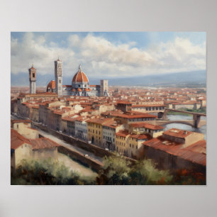 Florence Italy Painting Art Print Poster