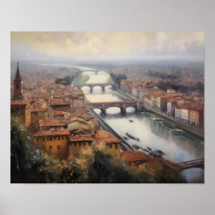 Florence Italy Painting Art Print Poster