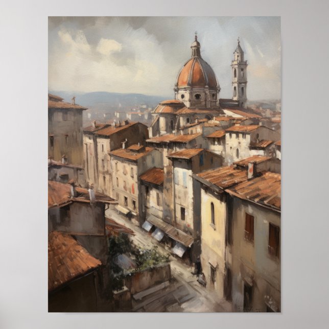 Florence Italy Painting Art Print Poster (Front)