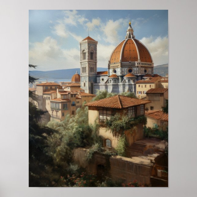 Florence Italy Painting Art Print Poster (Front)