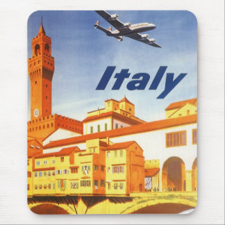 Florence Italy Ponte Vecchio Bridge Vintage Travel Mouse Mat