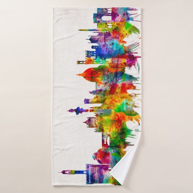 Florence Italy Skyline Bath Towel (Bath Towel)