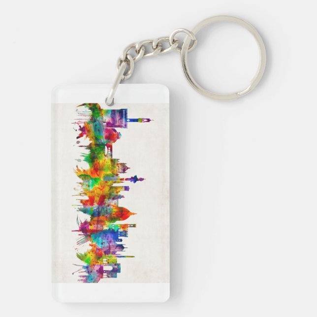 Florence Italy Skyline Key Ring (Back)